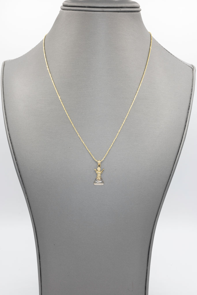 *NEW* 14k Divino Nino Pendant W/ Rope Diamond Cut Chain (18” Inches) JTJ™ - Javierthejeweler