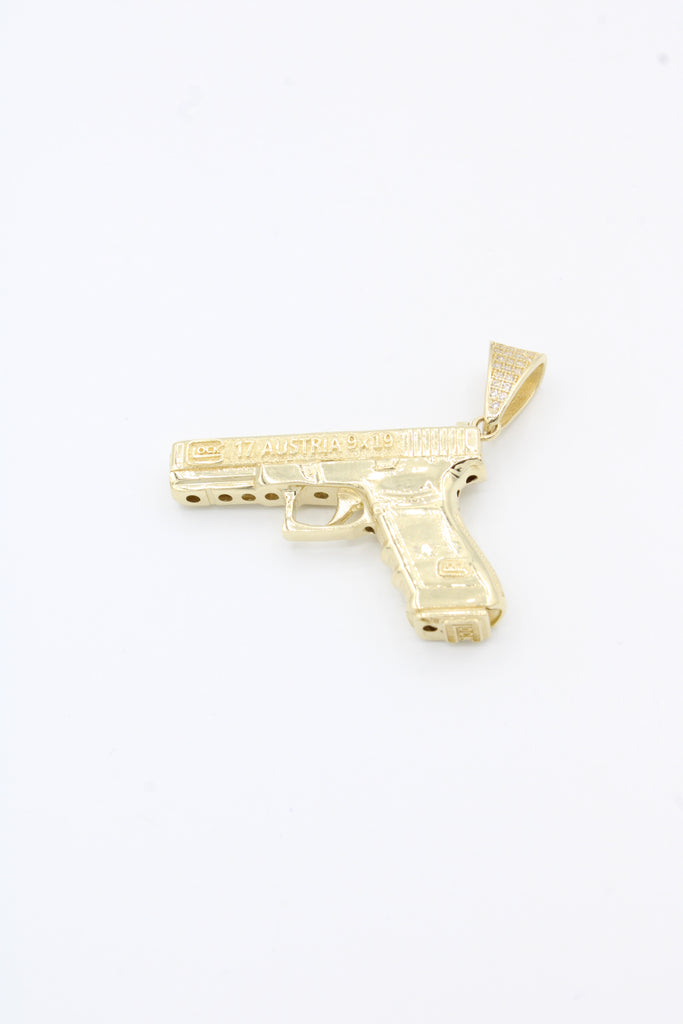 *NEW* 14K Gun Pendant CZ JTJ™ - Javierthejeweler