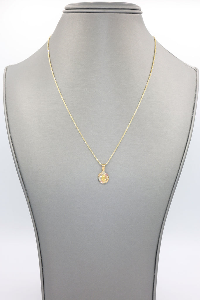 *NEW* 14k Virgen Pendant W/ Rope Diamond Cut Chain (18” Inches) JTJ™ - Javierthejeweler