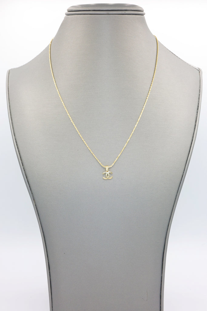 *NEW* 14k CC Pendant W/ Rope Diamond Cut Chain (18” Inches) JTJ™ - Javierthejeweler