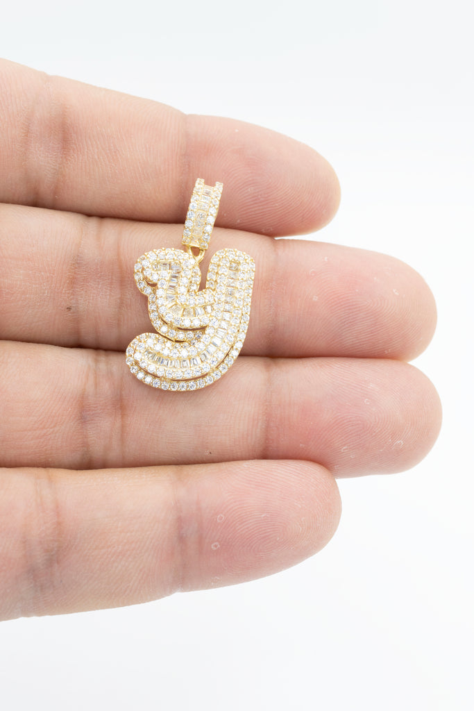 *NEW* 14K Letter (Y) Pendant W/ Hollow Cuban Chain 20” Inches JTJ™ - Javierthejeweler