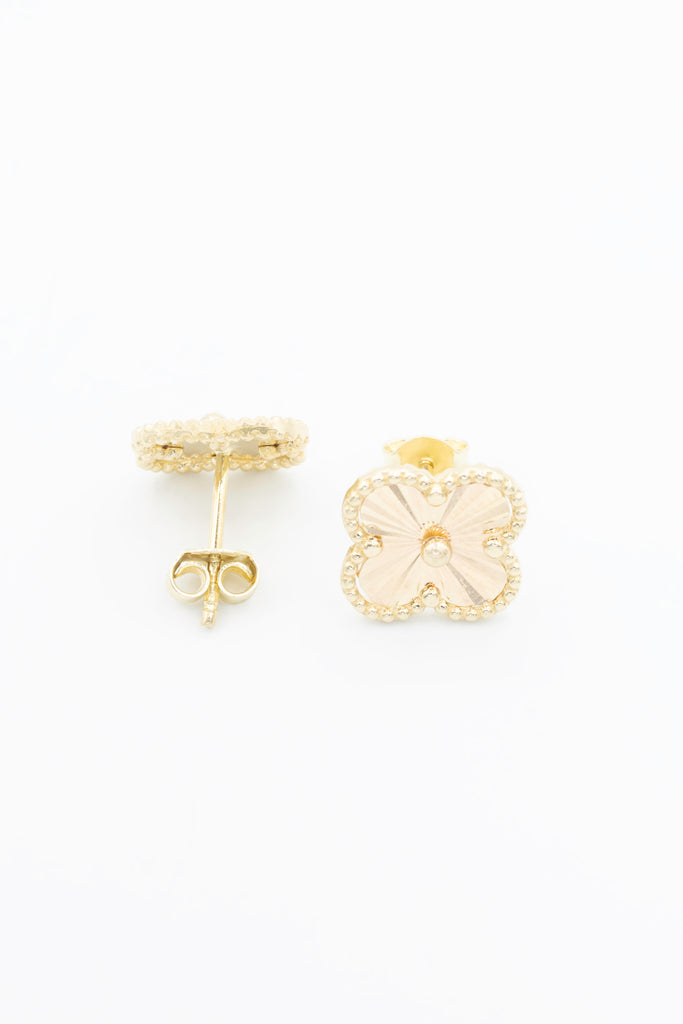 *NEW* 14k Yellow Gold Clover Choker + Bracelet + Ring + Earrings  JTJ™ - Javierthejeweler