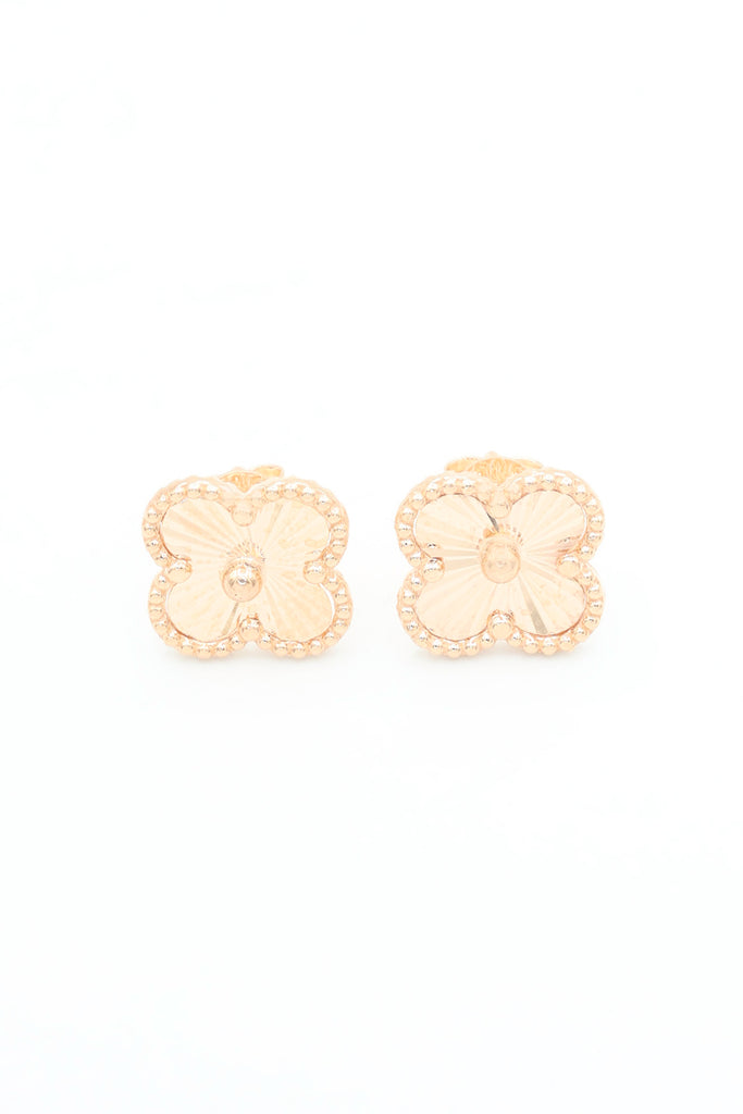 *NEW* 14k Rose Gold Clover Choker + Bracelet + Ring + Earrings  JTJ™ - Javierthejeweler