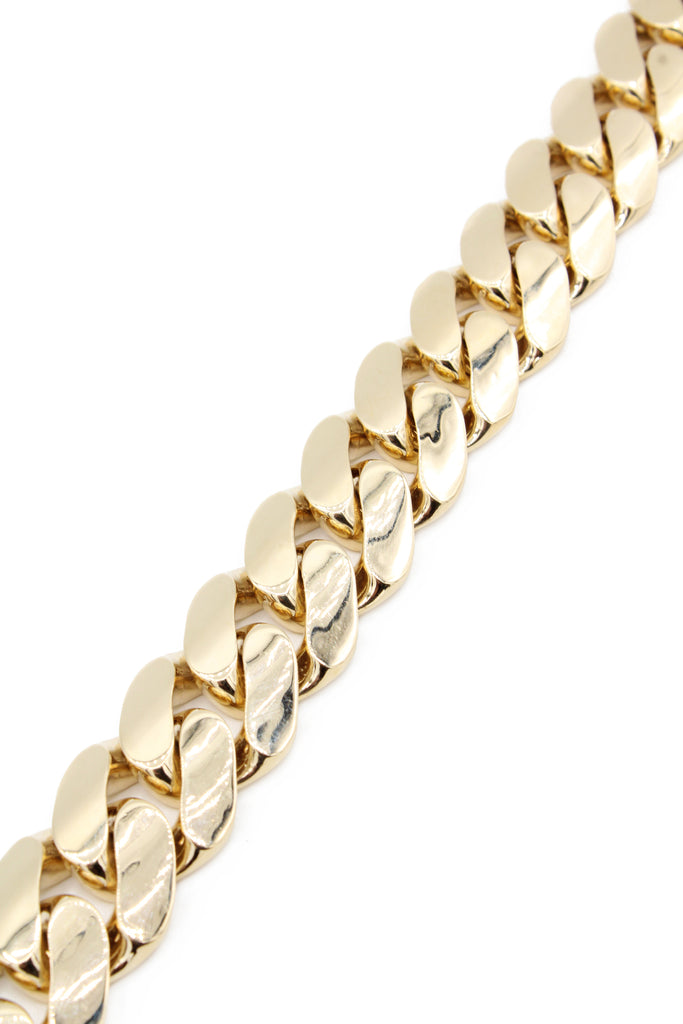 *NEW* 207 14K Cuban Semi Solid Bracelet (21MM) NU LINK JTJ™ - Javierthejeweler