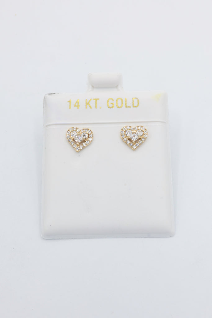*NEW* 14k Heart CZ Earrings - JTJ™ - Javierthejeweler