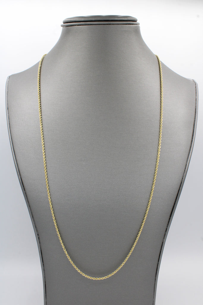*NEW* 14K Hollow Rope Chain (2 MM // 26" Inches) JTJ™ - - Javierthejeweler