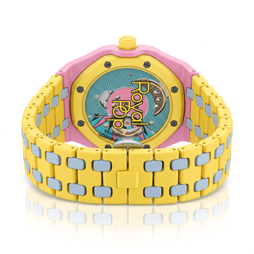 AP x Swatch Royal Pop Otg Roz 1A + Yellow & Pink Bioceramic Strap