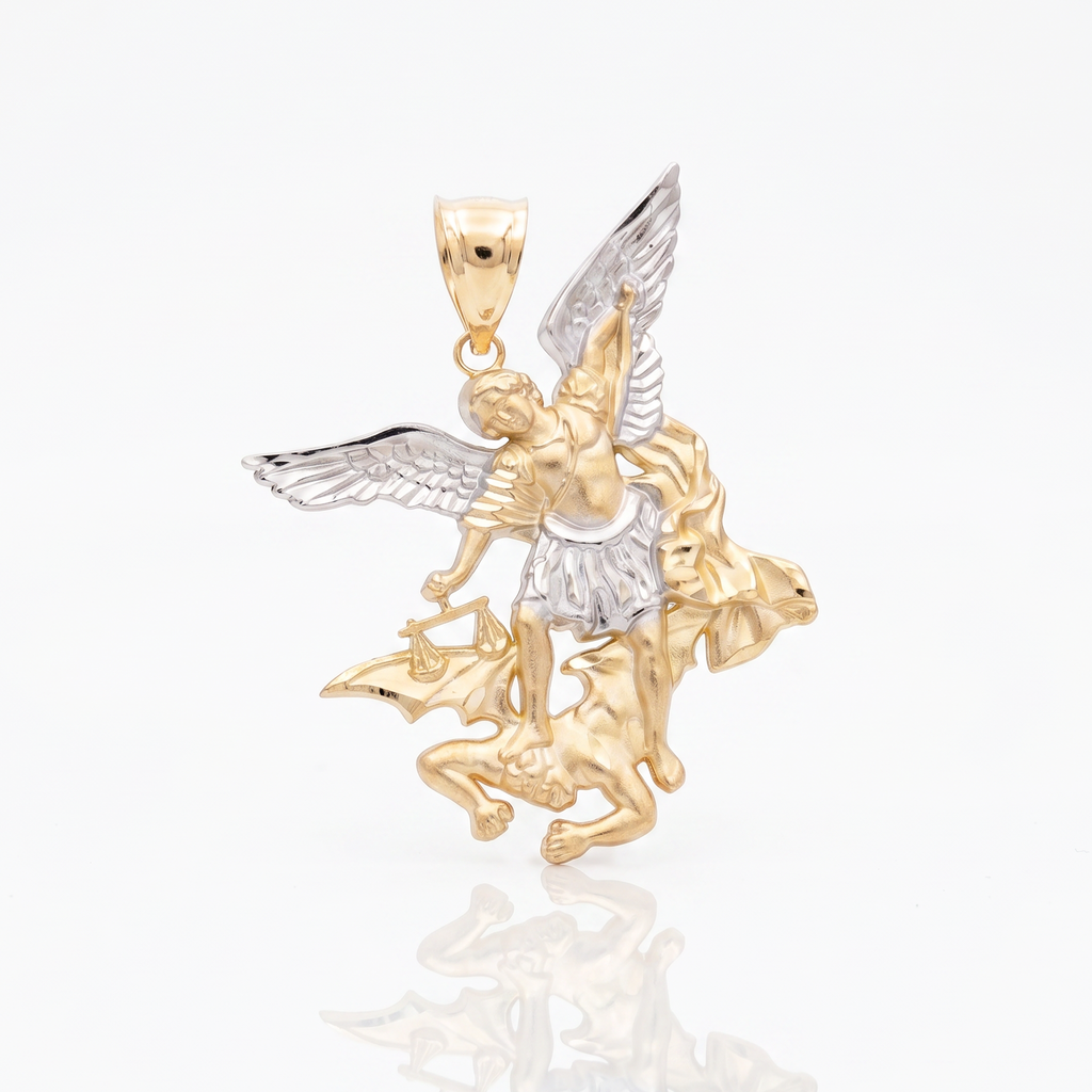 14kgf 天然石♡しゃらしゃらチャーム◝✩ 14K Saint Lazarus 3D CZ Pendant - NYC Jeweler – Javierthejeweler