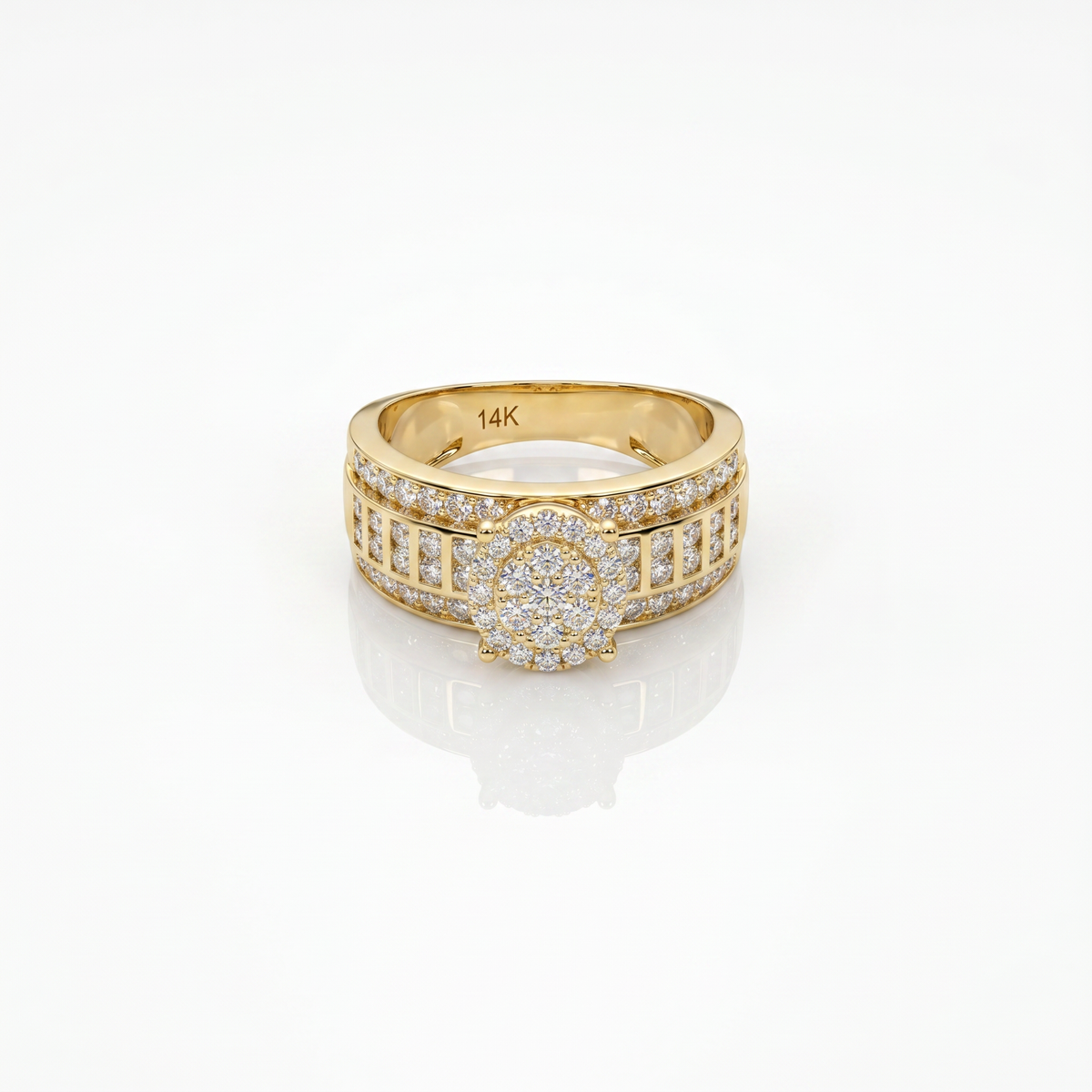 14K Oval Full CZ Band Ring JTJ™ – Javierthejeweler