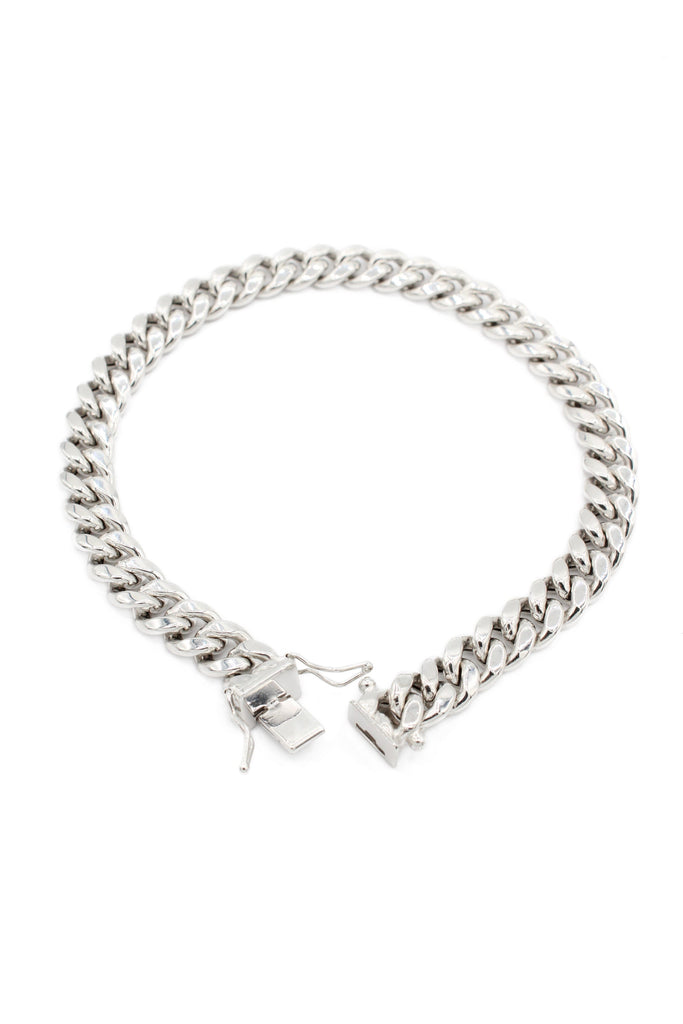 *NEW* 14k White Miami Hollow Cuban Link Bracelet (6.2mm) JTJ™- - Javierthejeweler