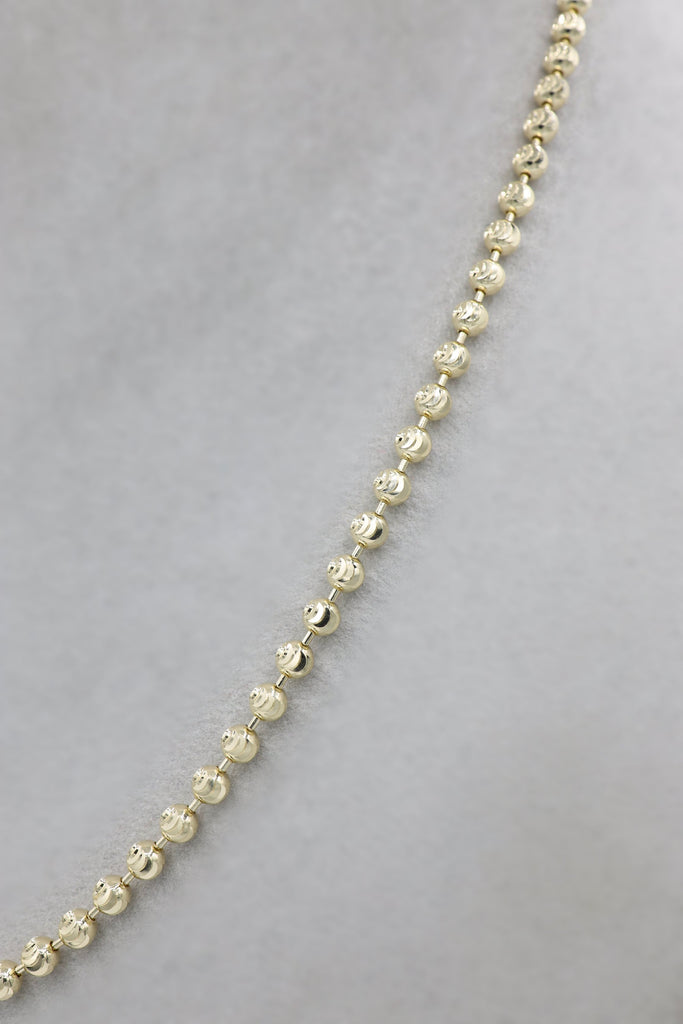 *NEW* 14K Gold Moon Cut Chain (3MM- 24”inches) JTJ™- - Javierthejeweler