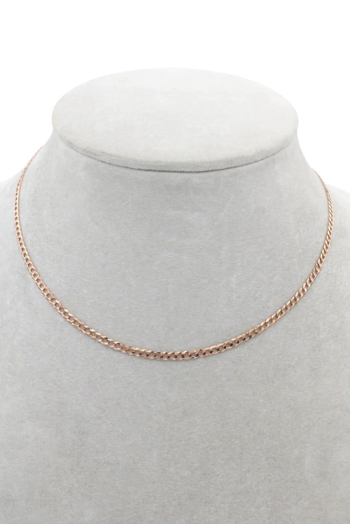 *NEW* 14K Rose Solid Cuban Curb Chain (3.7MM // 18” Inches) JTJ™ - Javierthejeweler
