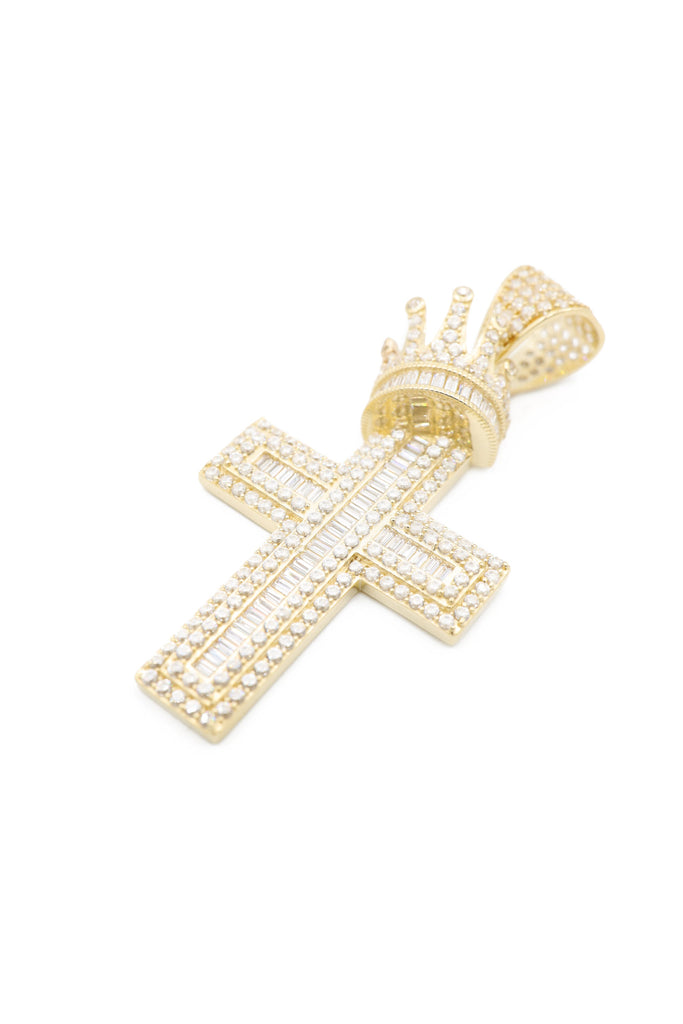 *NEW* 14K (Crown) Cross Pendant CZ JTJ™ - Javierthejeweler