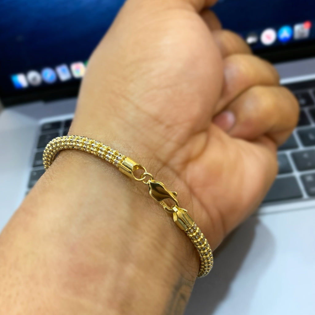 14K Moon Iced Bracelet (4.5MM) JTJ™ - Javierthejeweler