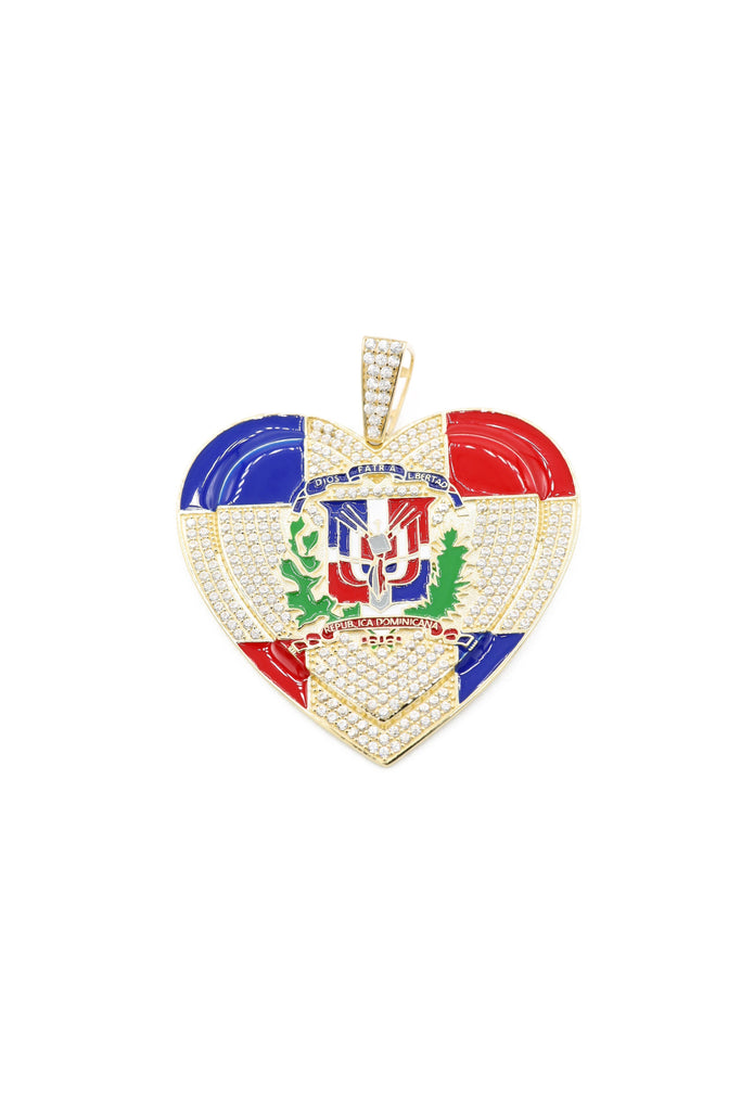 *NEW* 14k Dominican Map Heart Pendant 🇩🇴 -JTJ™ - - Javierthejeweler