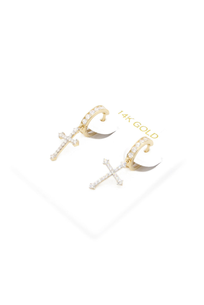 *NEW* 14k Cross Hoop Earrings - JTJ™ - Javierthejeweler