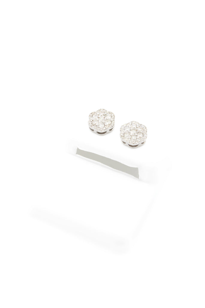 *NEW* PA 14k Earrings M. Flower Diamond 💎 White JTJ™ - Javierthejeweler