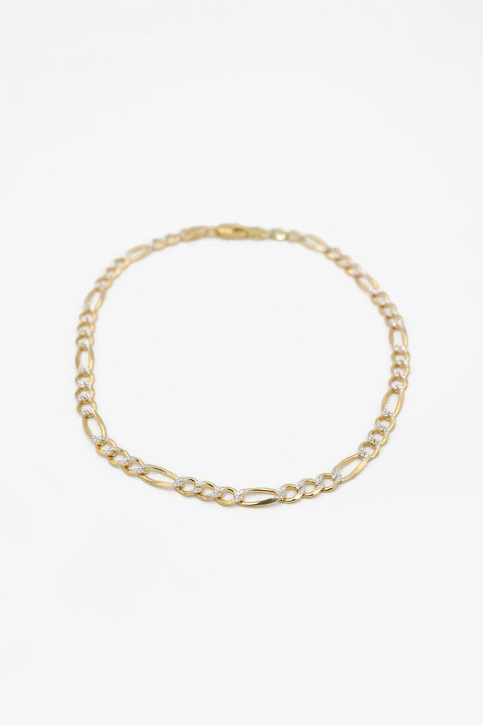 *NEW*Women's Ankle Bracelet - Figaro Link Bracelet 14k JTJ™- - Javierthejeweler