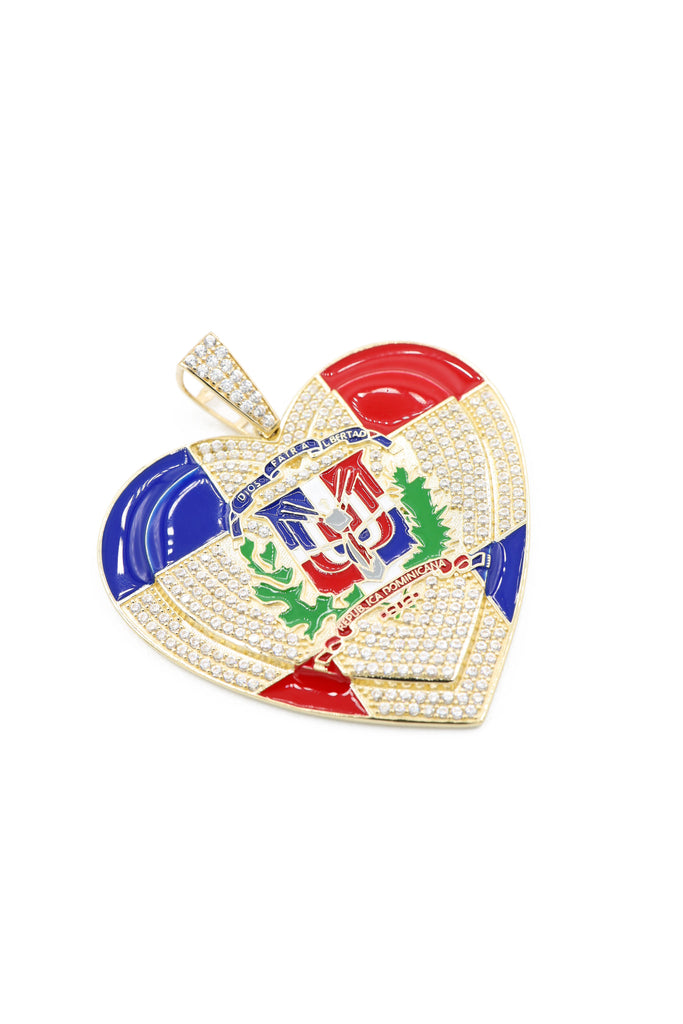 *NEW* 14k Dominican Map Heart Pendant 🇩🇴 -JTJ™ - - Javierthejeweler