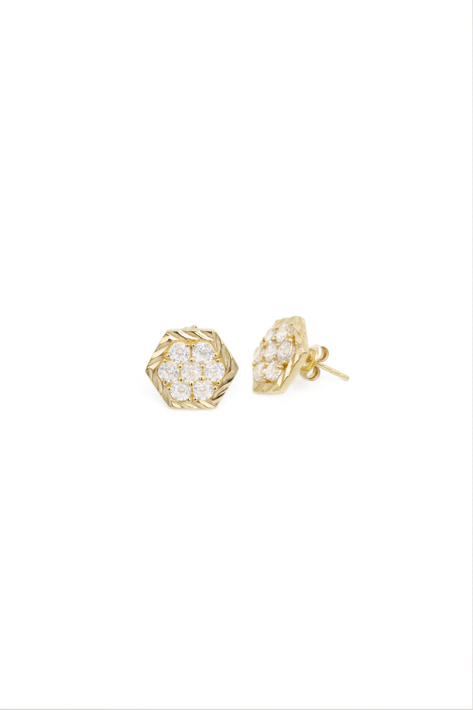 *NEW* 14K Hexagon CZ Earrings - JTJ™ - Javierthejeweler