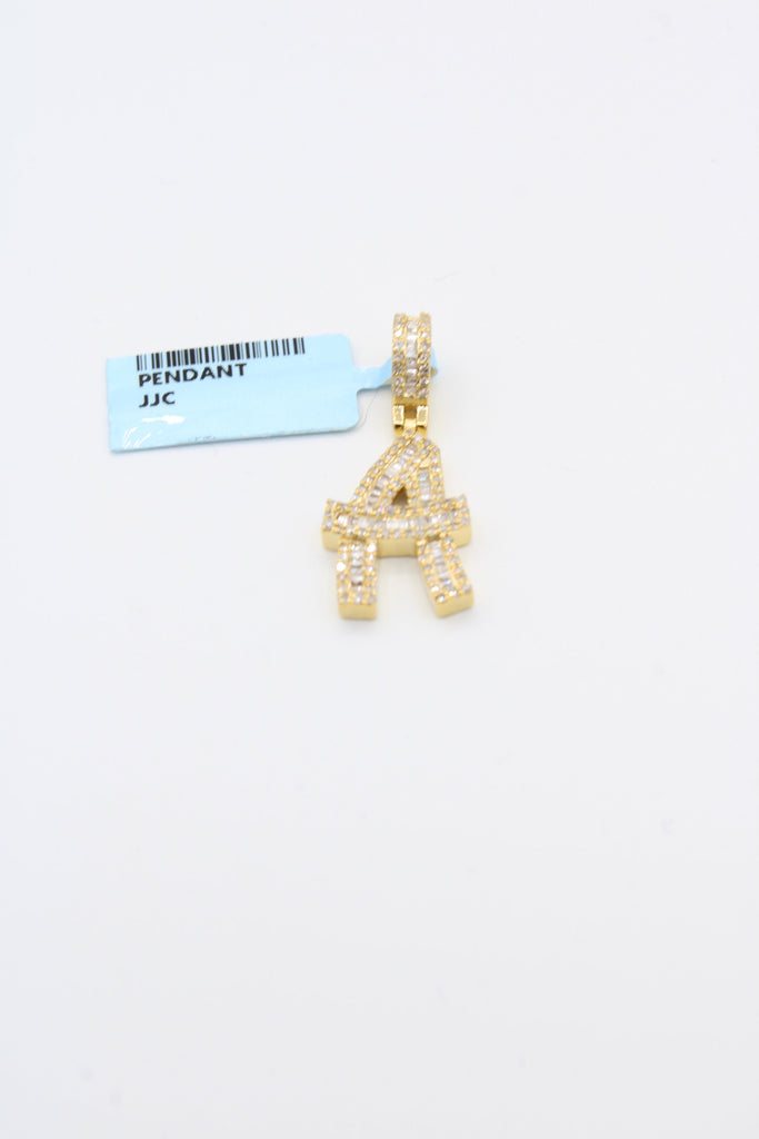 *NEW* 14K All Initial  Letter Diamonds 💎 Baguette Pendant -JTJ™ - Javierthejeweler