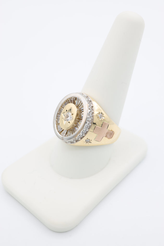 *NEW* 14k Men’s White Stone Ring CZ JTJ™ - - Javierthejeweler