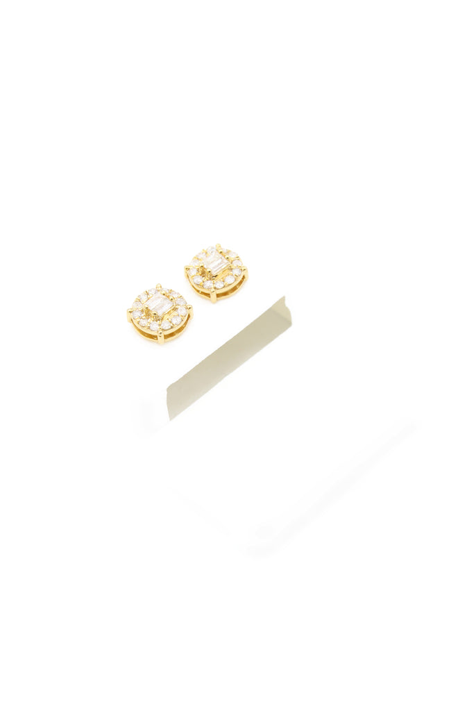 *NEW* PA 14k Earrings Around Baguette Diamond 💎 White JTJ™ - Javierthejeweler