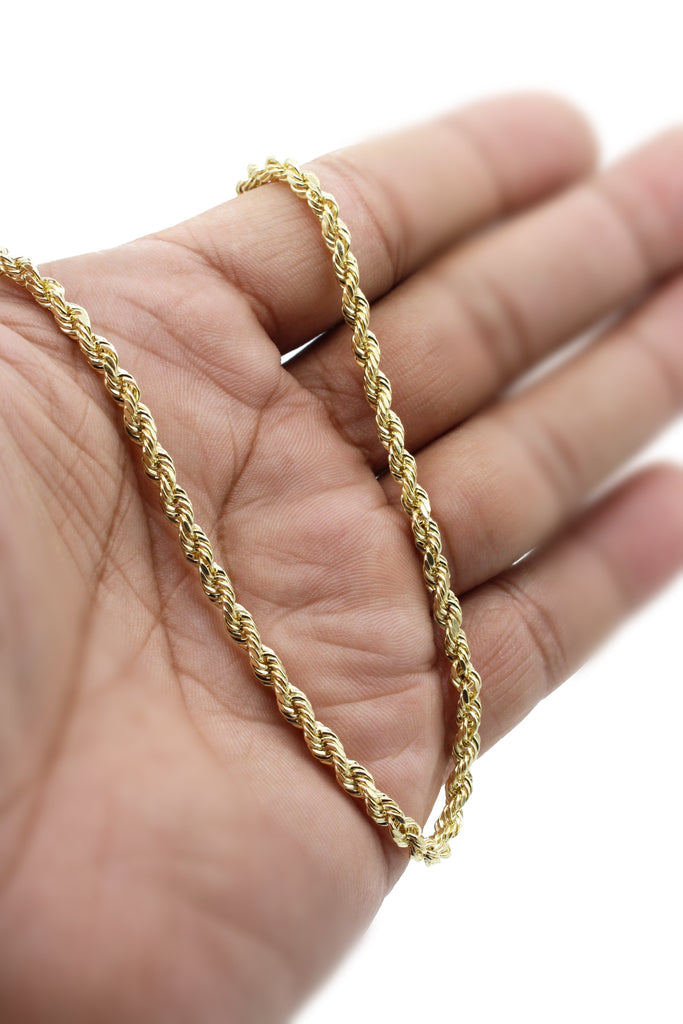 *NEW* 14K Hollow Rope Chain (24” Inches 3.9MM)- JTJ™ - Javierthejeweler