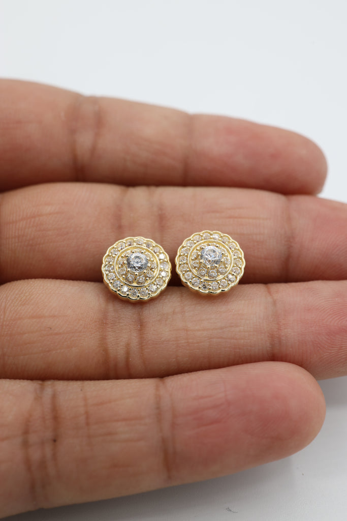 *NEW* 14K Circular Flower CZ Earrings - JTJ™ - Javierthejeweler