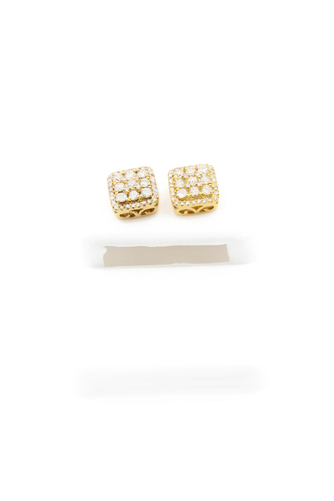 *NEW* PA 14k Earrings Square Diamond 💎 Yellow Gold JTJ™ - Javierthejeweler