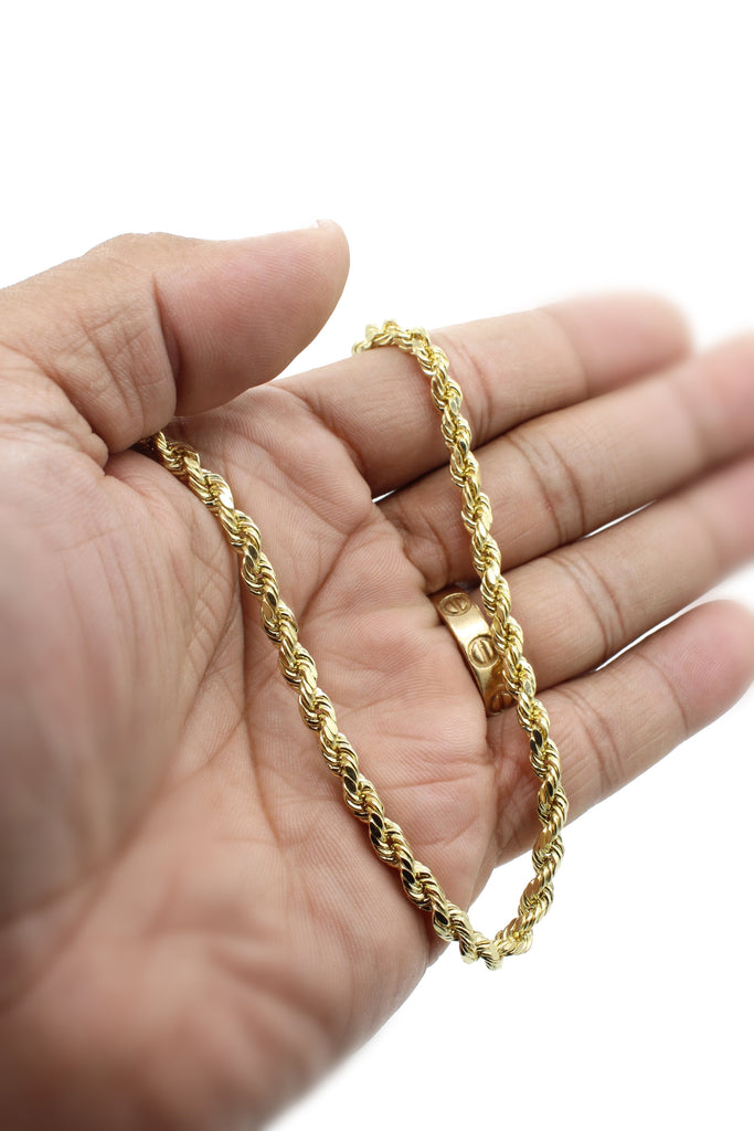 *NEW* 14K Hollow Rope Chain (4.7 MM) 26” JTJ™- - Javierthejeweler
