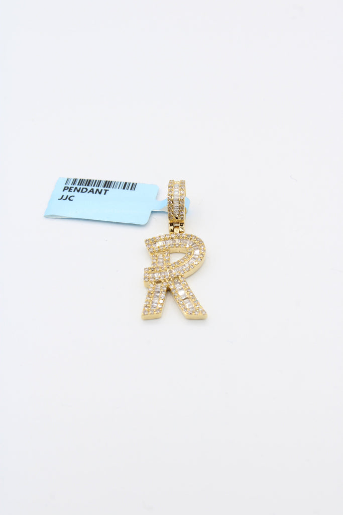 *NEW* 14K All Initial  Letter Diamonds 💎 Baguette Pendant -JTJ™ - Javierthejeweler