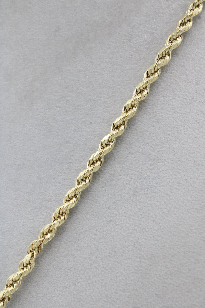 *NEW* 14k GSW Pendant CZ W/ Hollow Rope Chain JTJ™ - Javierthejeweler