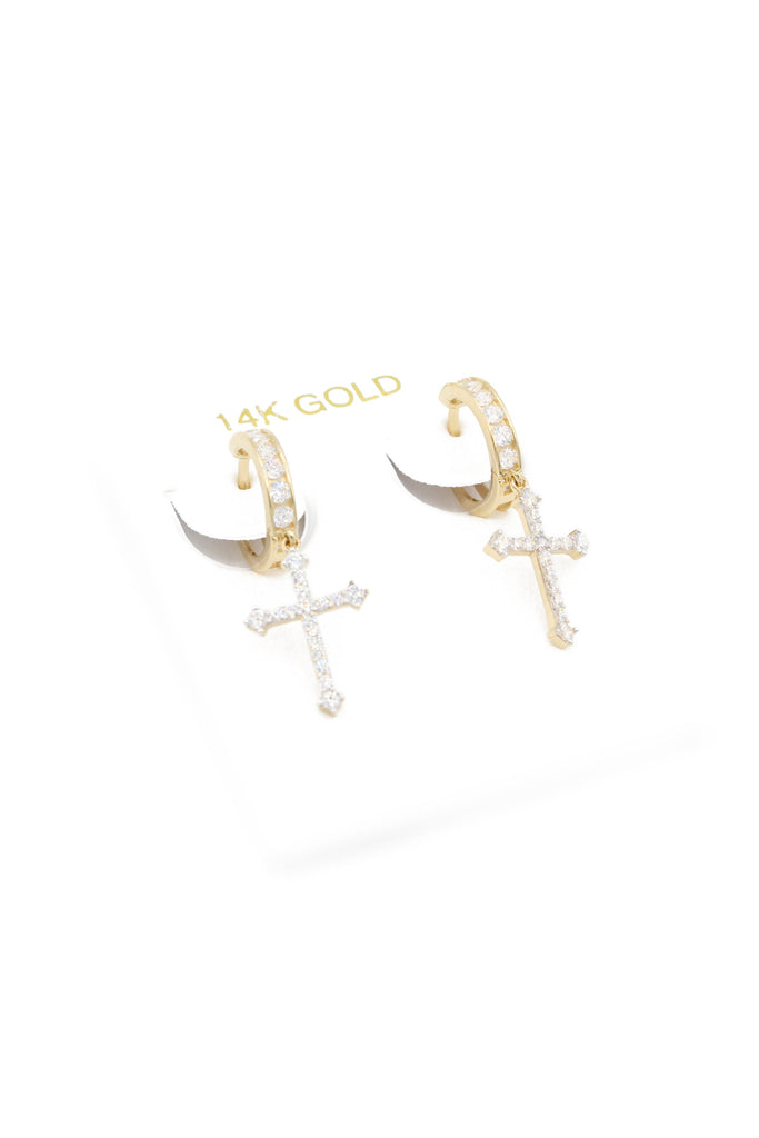 *NEW* 14k Cross Hoop Earrings - JTJ™ - Javierthejeweler