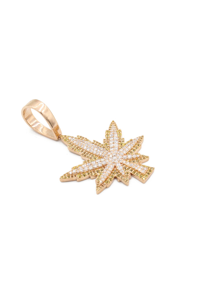 *NEW* 14k 💎Weed Leaf Pendant (Diamonds)-JTJ™ - Javierthejeweler