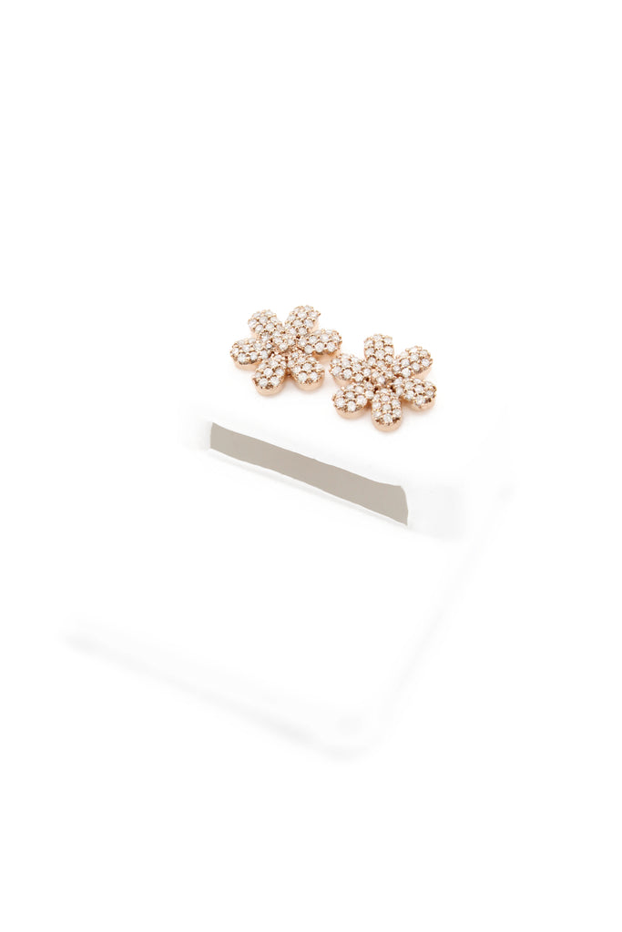 *NEW* PA 14K Diamonds 💎 Earrings Flower 🌺 VSS1 Rose Gold JTJ™ - Javierthejeweler