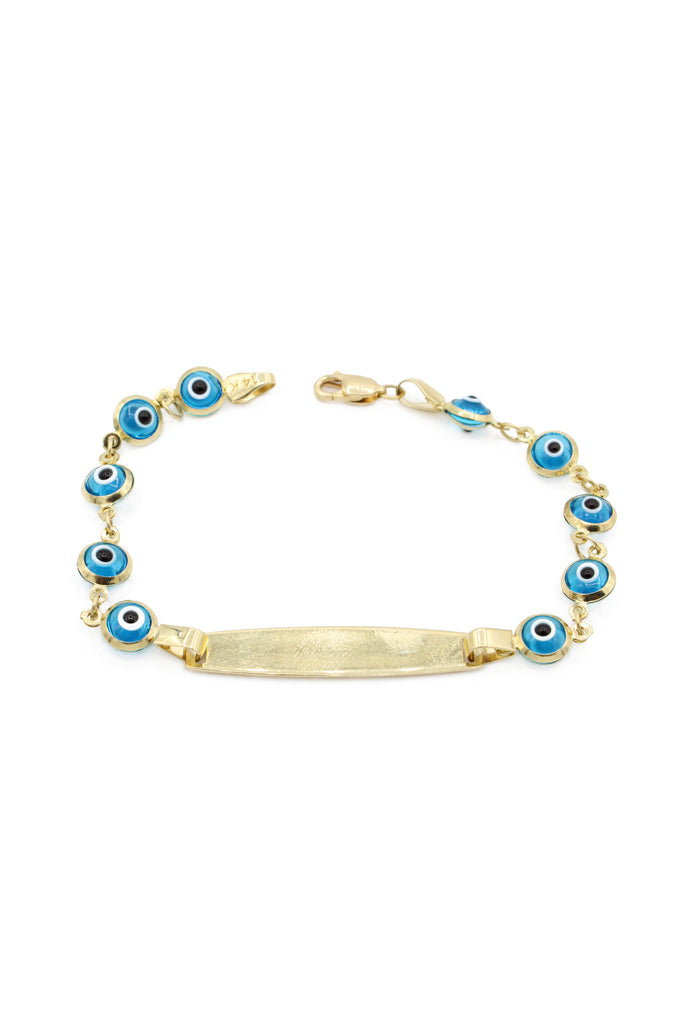 *NEW* 14K Fátima Eye 🧿 Baby Bracelet For Engraving -JTJ™ - Javierthejeweler