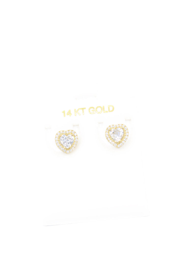 *NEW* 14K CZ Earrings Heart CZ Square JTJ™ - Javierthejeweler