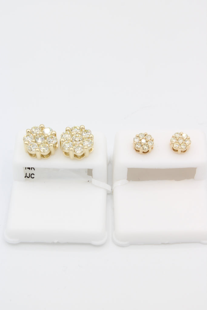 14k Money Flower( Diamond VS/SI) Studs Big Size JTJ™ - Javierthejewelernyc