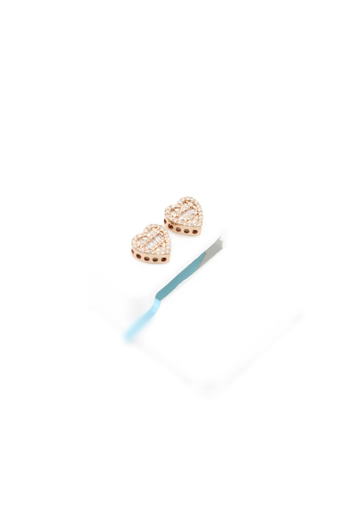 *NEW* PA 14K Diamonds 💎 Earrings Heart ♥️ VSS1 Rose Gold JTJ™ - Javierthejeweler