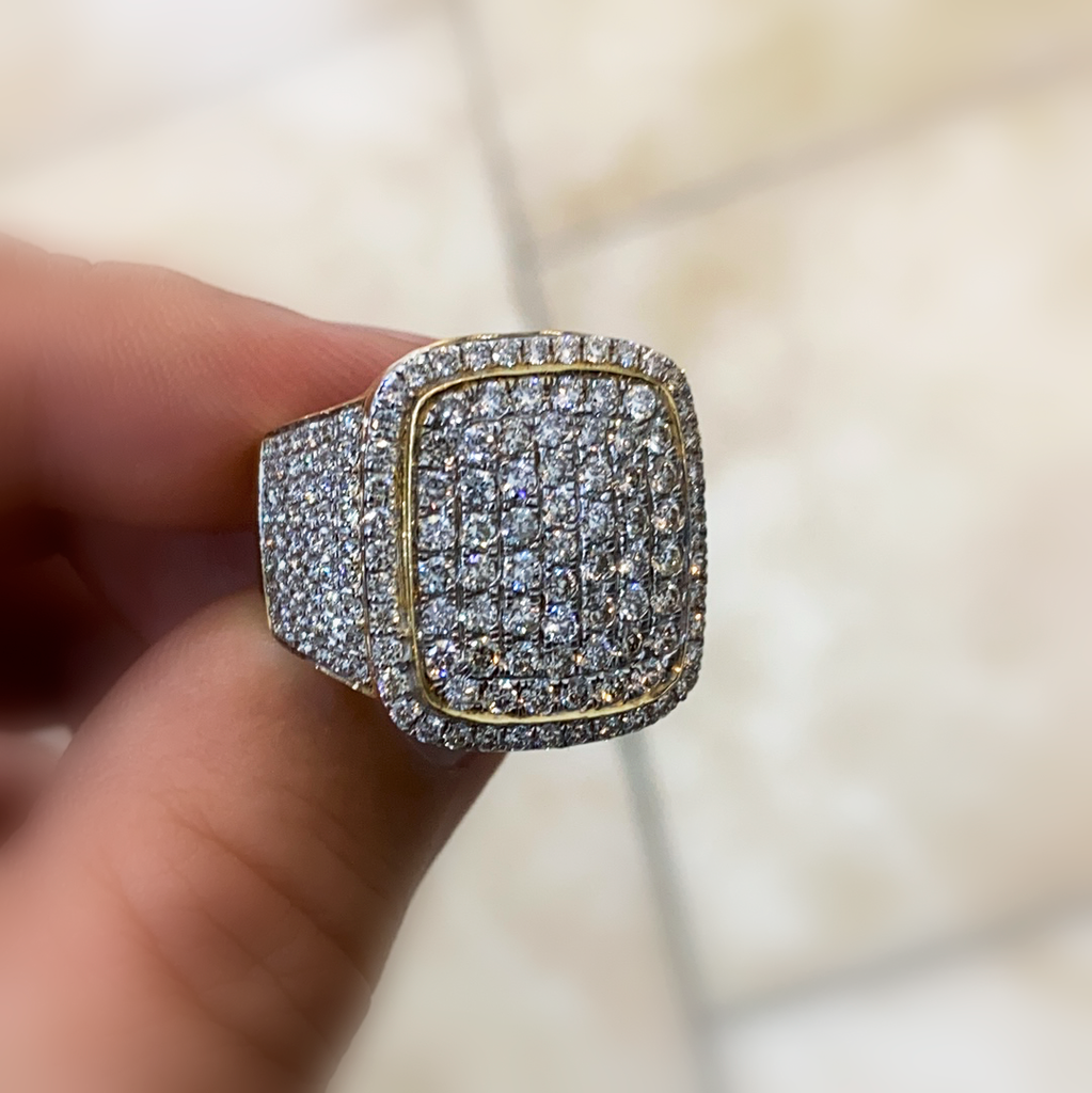 14K Square Diamond Ring JTJ™ - Javierthejewelernyc