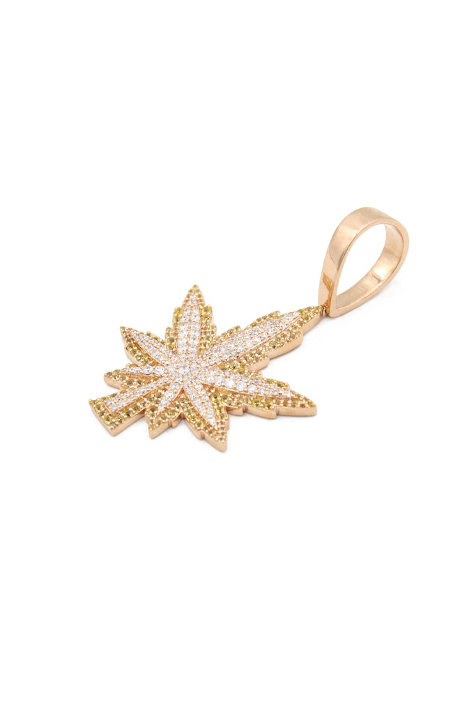 *NEW* 14k 💎Weed Leaf Pendant (Diamonds)-JTJ™ - Javierthejeweler
