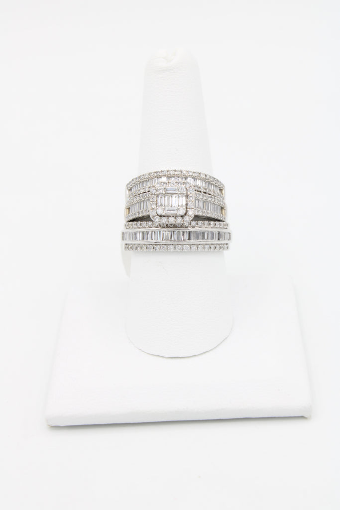 *NEW*14k White Gold VS/Baguette Diamond 💎Trio Engagement Ring JTJ™ - Javierthejewelernyc