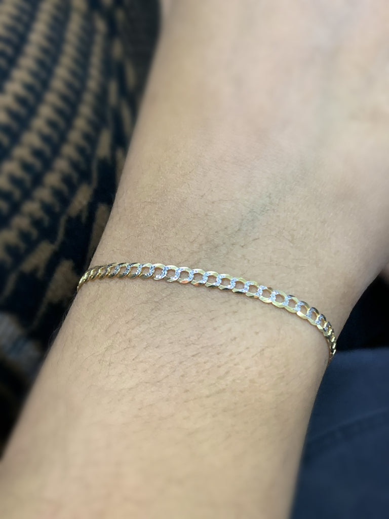 *NEW* 14k Women's Bracelet Two Tone - Cuban Link Bracelet -JTJ™- - Javierthejeweler