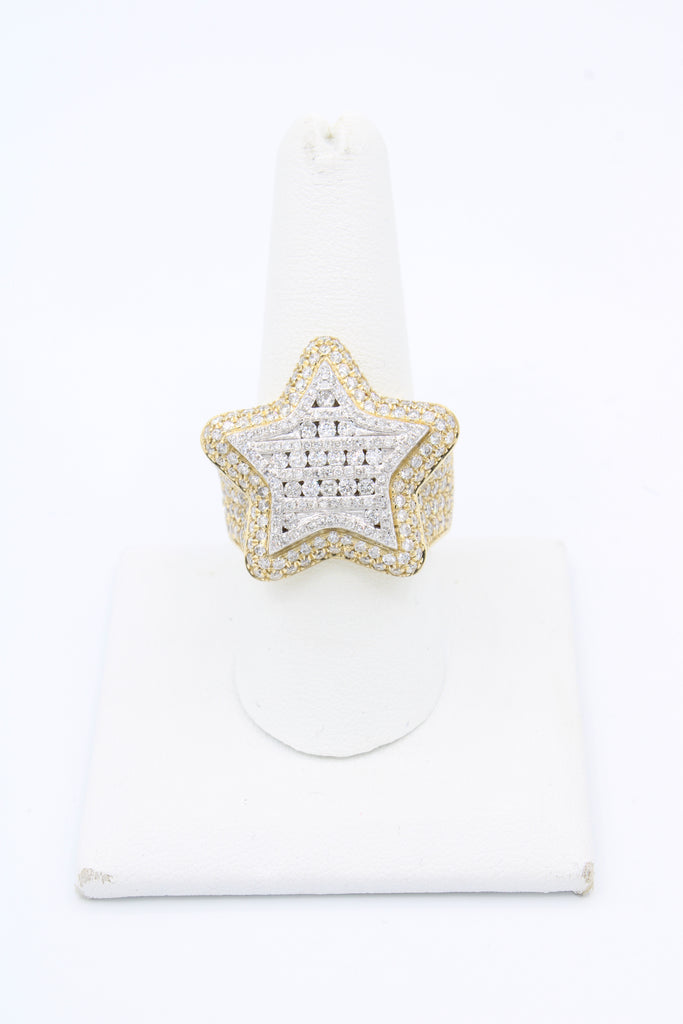 *NEW* 14K Men’s Ring STAR S Two Tone Diamond 💎 -JTJ™- - Javierthejeweler