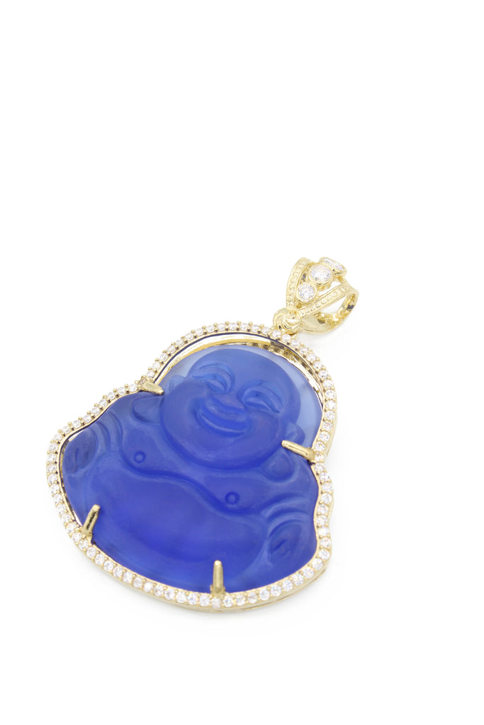 *NEW* 14k Buddha Blue CZ Pendant Big - JTJ™ - Javierthejeweler