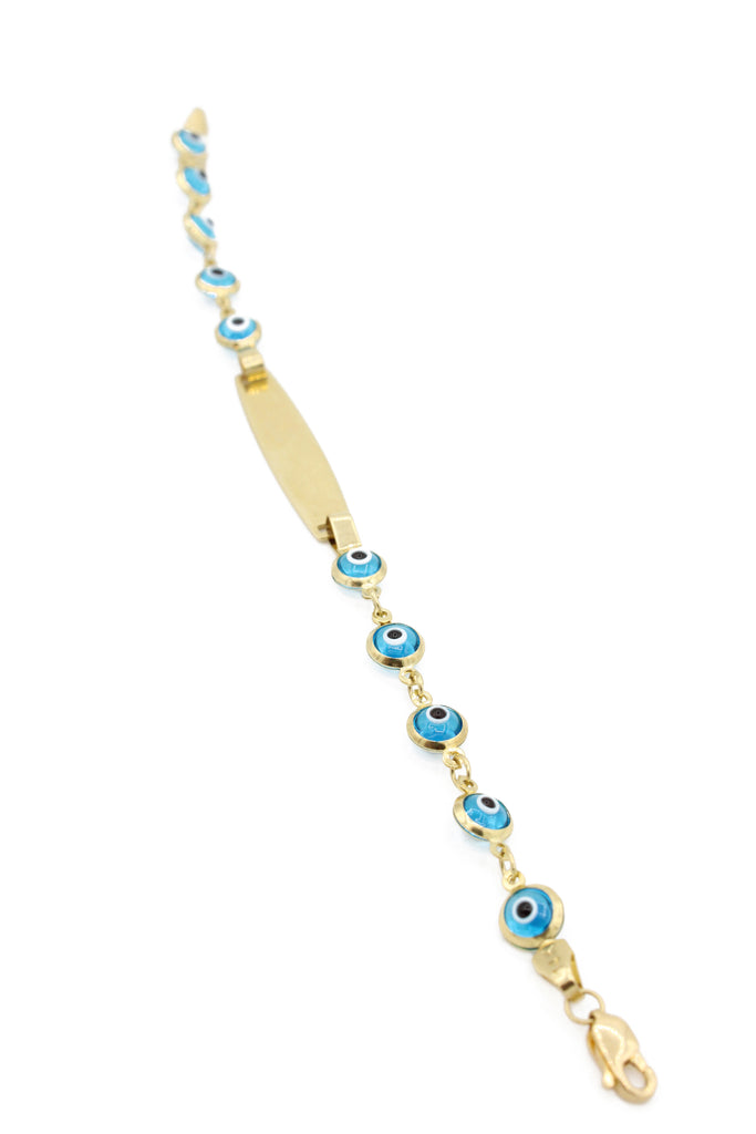 *NEW* 14K Fátima Eye 🧿 Baby Bracelet For Engraving -JTJ™ - Javierthejeweler