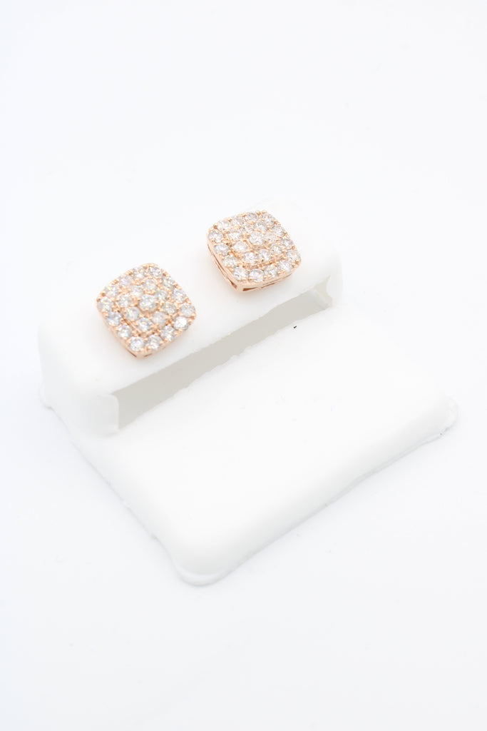 *NEW* 14k Square Earrings Diamond 💎 Rose Gold JTJ™ - Javierthejeweler